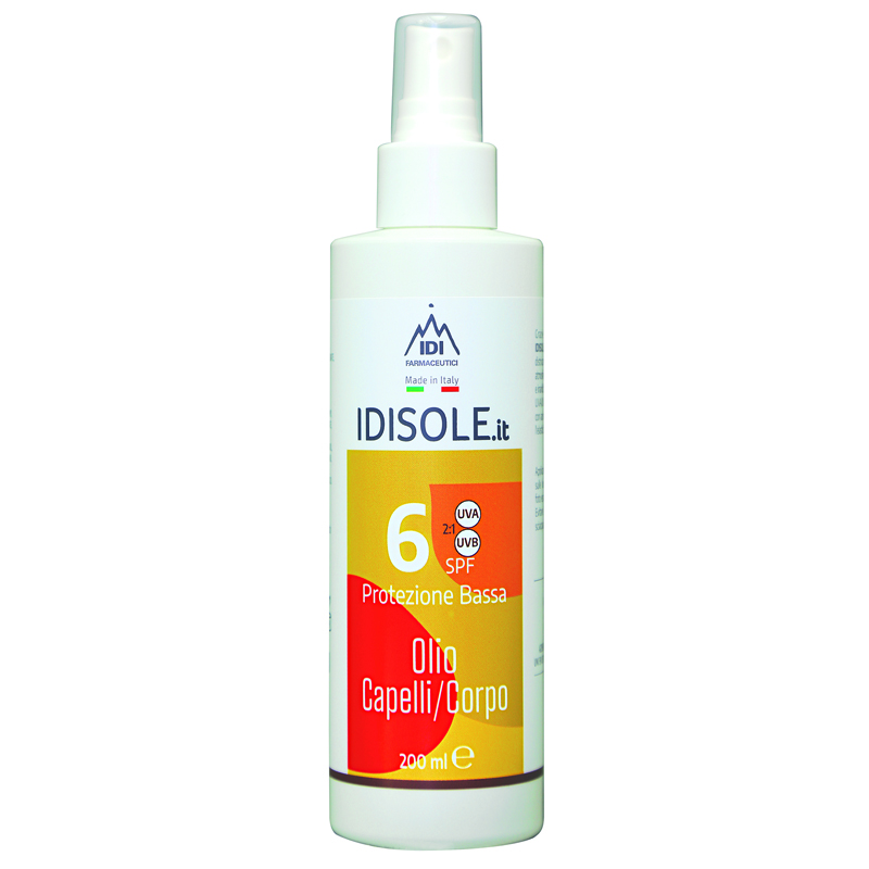 Idisole-it spf6 olio corpo capelli 200 ml