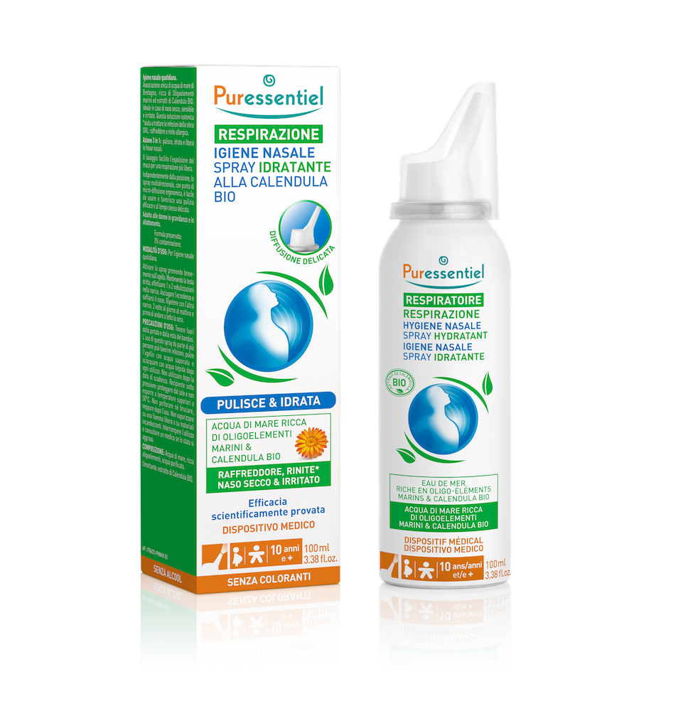 Puressentiel Respirazione Igiene Nasale Idratante alla Calendula Bio Spray 100 ml
