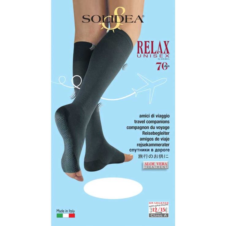 Relax unisex 70 punta aperta nero xxl