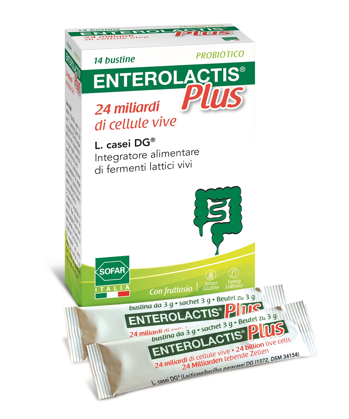 Enterolactis Plus Integratore con Fermenti Lattici Vivi 14 Bustine