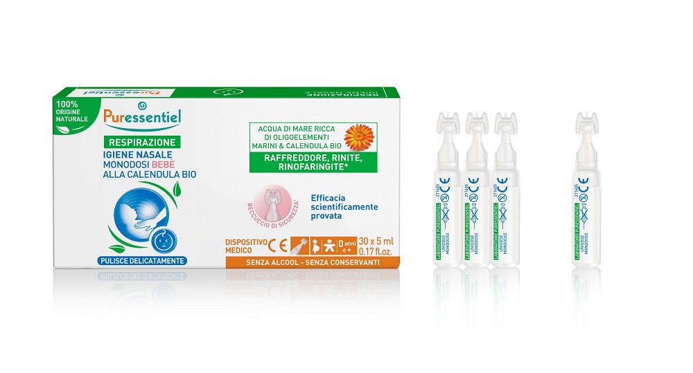 Puressentiel Respirazione Nasale Bebe Calendula Bio Monodose 30X5 ml