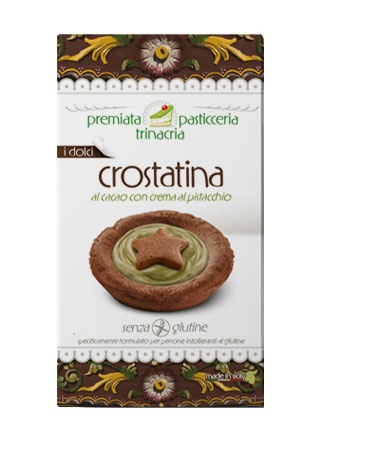 Premiata pasticceria trinacria crostatina al cacao con crema al pistacchio 150 g