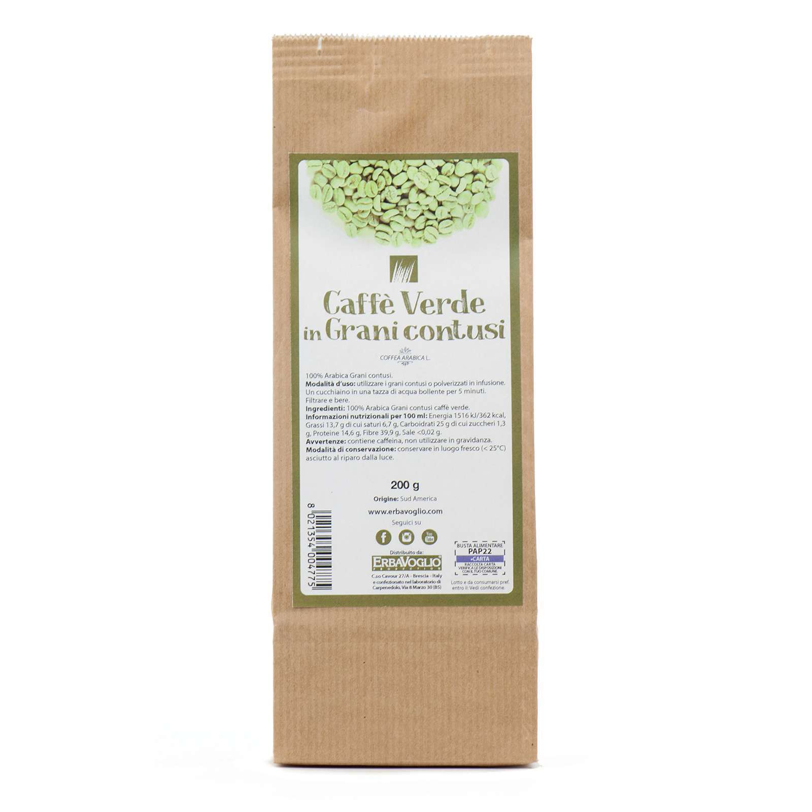 CAFFE' VERDE GRANI CONT 200G