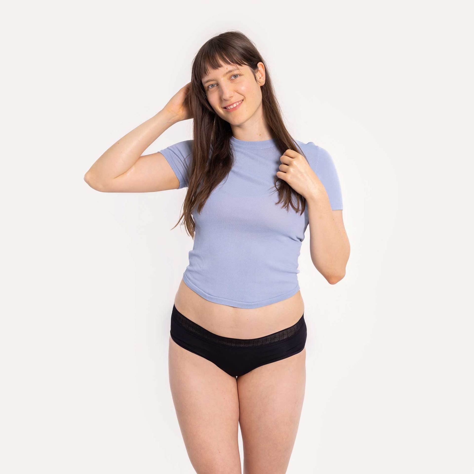 Selenacare slip assorbente ciclo mestruale modello hipster nero s