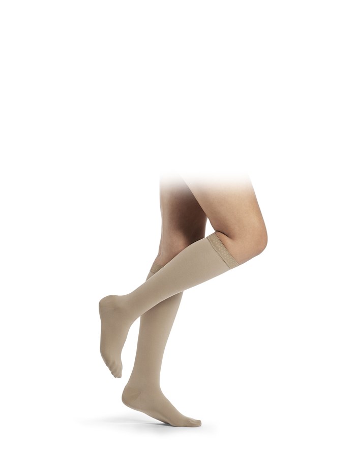 Sigvaris cotton ccl1 gambaletto lungo nero punta aperta s