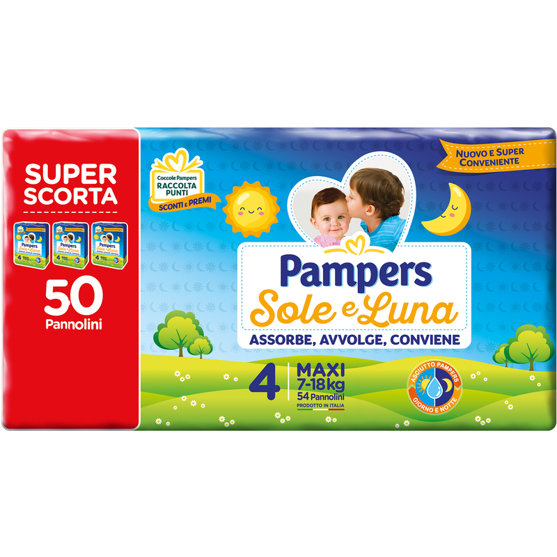 Pampers Sole e Luna Maxi 4 7-18kg