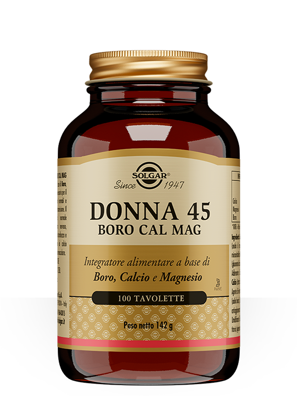 Solgar Donna 45 Boro-Cal- Mag Integratore di Minerali 100 Tavolette