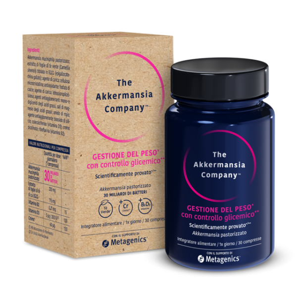 Akkermansia Gestione Peso Integratore Per il Controllo del Peso 30 Compresse