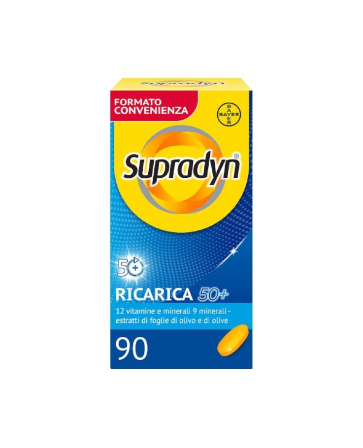 Supradyn Ricarica 50+ Integratore Vitamine e Minerali con Antiossidanti 90 Compresse