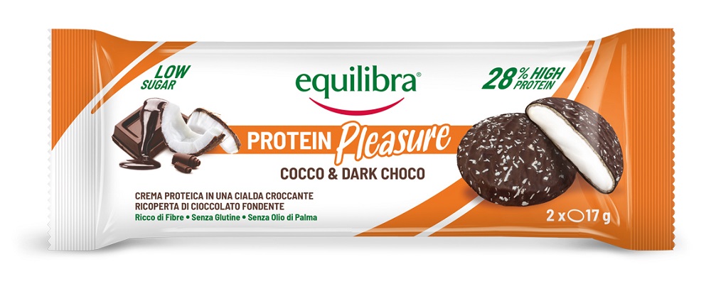 Equilibra Dobloni Protein Pleasure Cocco & Dark Choco Snack Proteico da 34 g