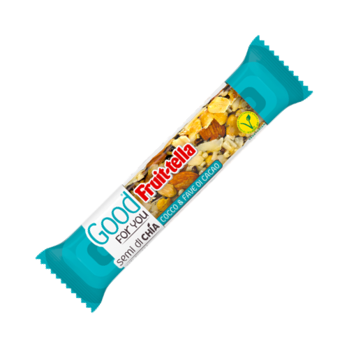 Fruittella Good for You - Barretta Cocco & Fave di Cacao con Semi di Chia, 36g