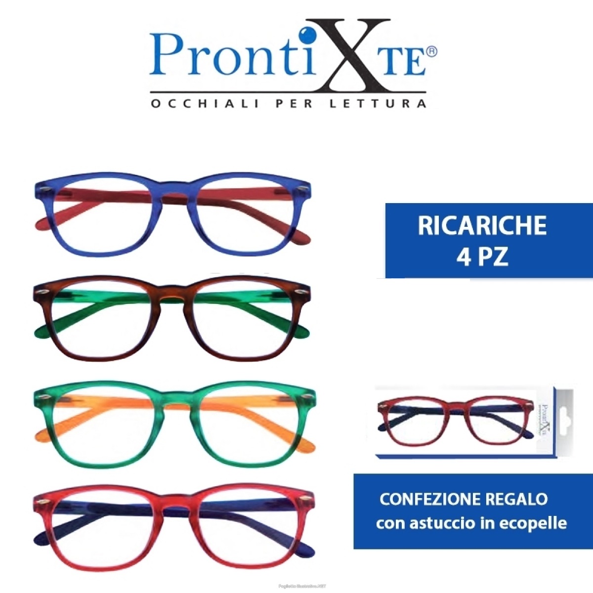 Occhiale da lettura premontato prontixte twin 7 +1,50 4 blister diottrie