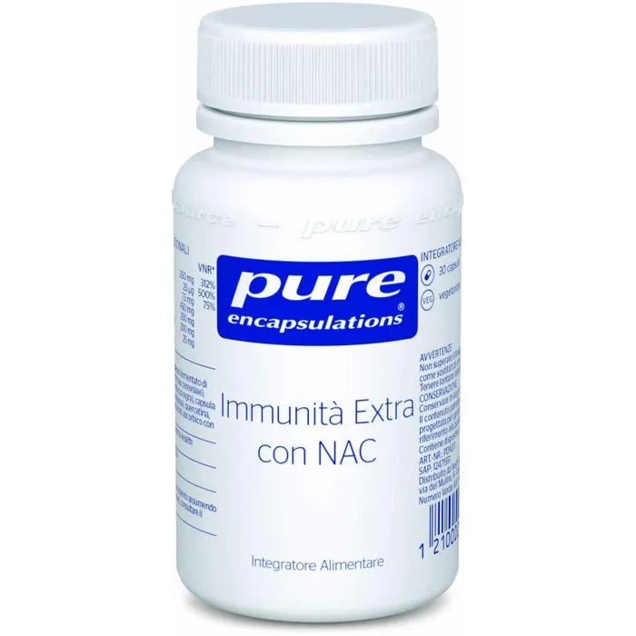 Pure Encapsulations Immunità Extra Con Nac Integratore Contro i Sintomi Influenzali 30 Capsule