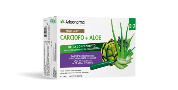 Arkofluidi Carciofo + Aloe Integratore Per Perdere Peso 20 Flaconcini