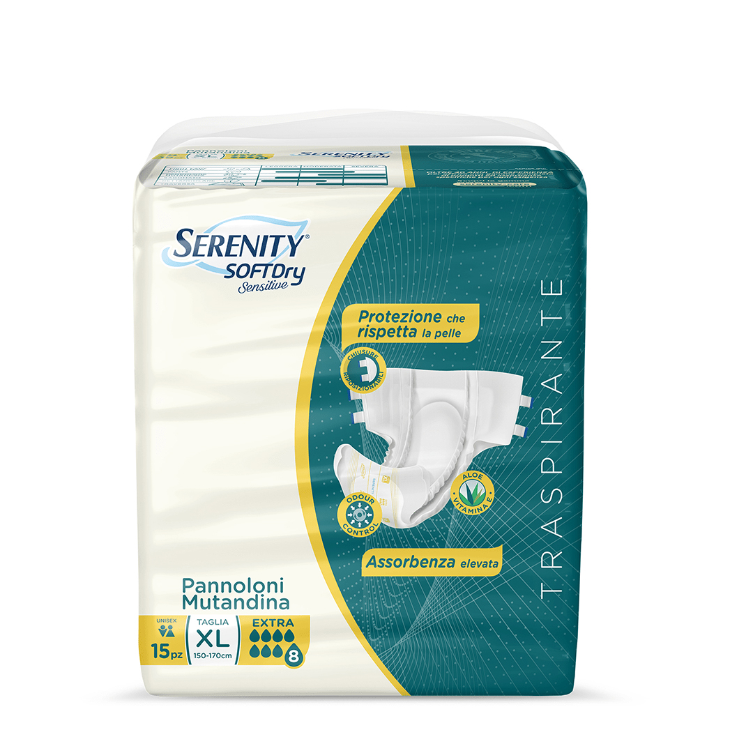 Serenity pannolone mutandina sd sensitive extra taglia xl 15 pezzi