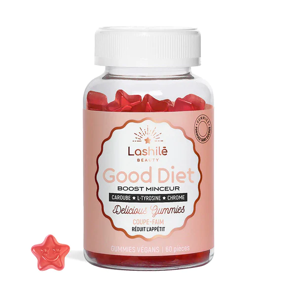 Lashile' Good Diet Integratore Dimagrante Soppressore dell’Appetito 60 Gummies Gusto Albicocca