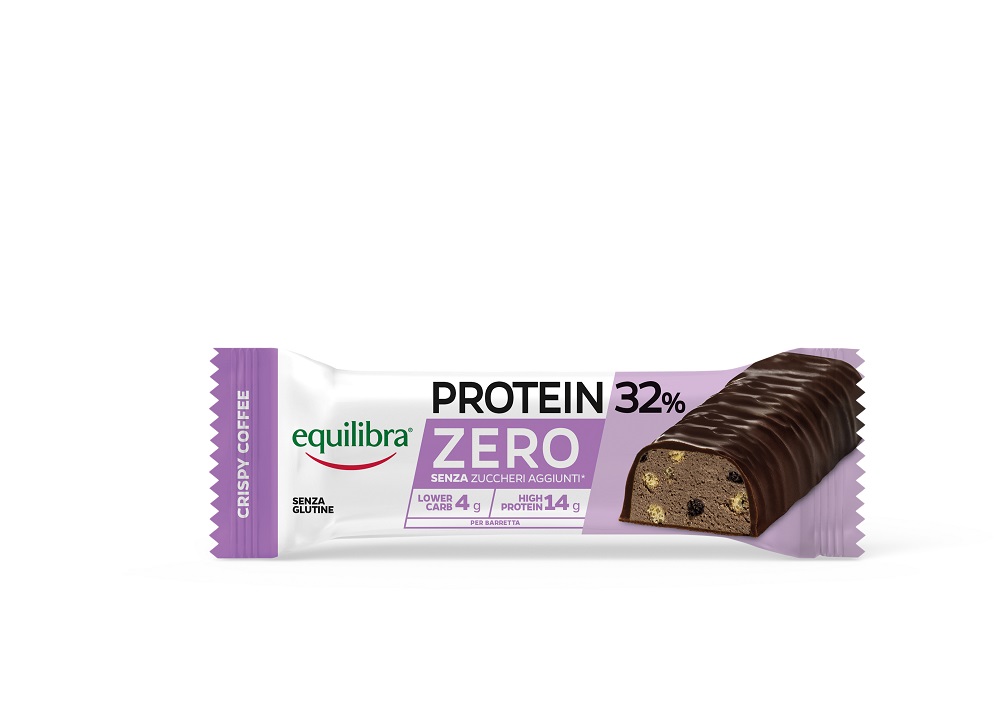 Equilibra Protein 32% Zero Crispy Coffee Barretta Proteica Senza Zuccheri 45g