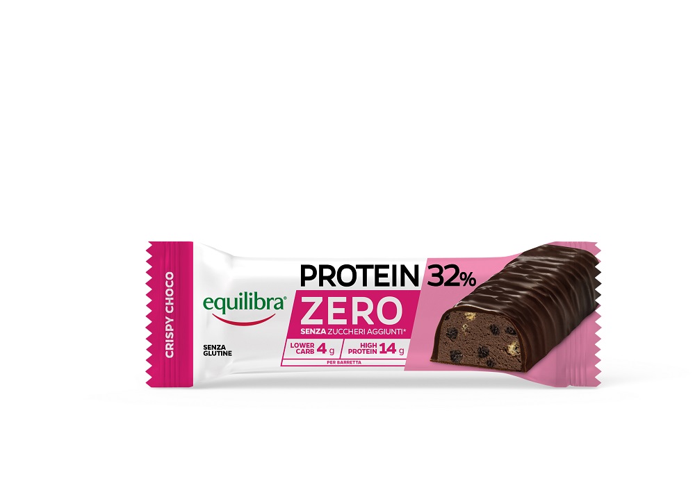 Equilibra Protein 32% Zero Crispy Choco Barretta Proteica Senza Zuccheri 45g