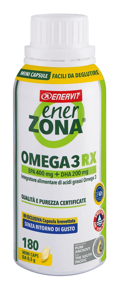 Enerzona Omega 3 RX Integratore per il Benessere di Cuore, Vista e Cervello 180 Minicapsule