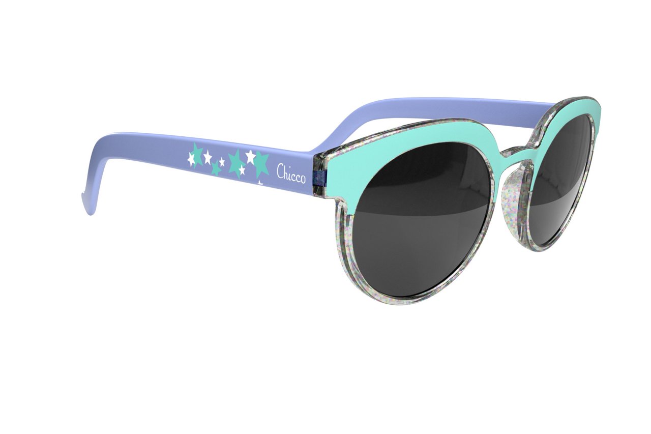 Chicco Occhiali Da Sole per Bambina +4 anni Forma Ovale Colore Azzurro