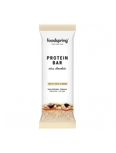 Foodspring Barretta Proteica Extra Cioccolato al Cioccolato Bianco e Mandorle