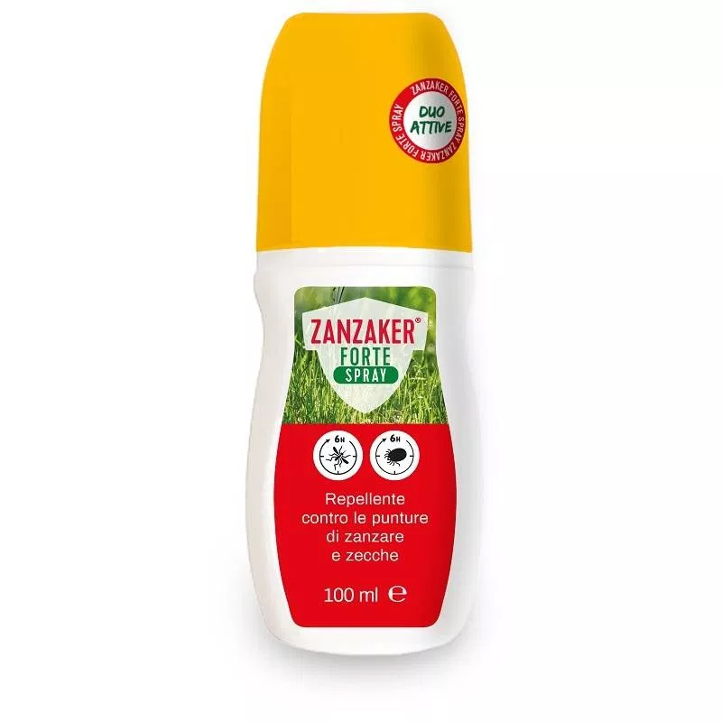 Zanzaker Forte Spray Repellente Contro Le Punture Di Zanzare e Zecche 100 ml