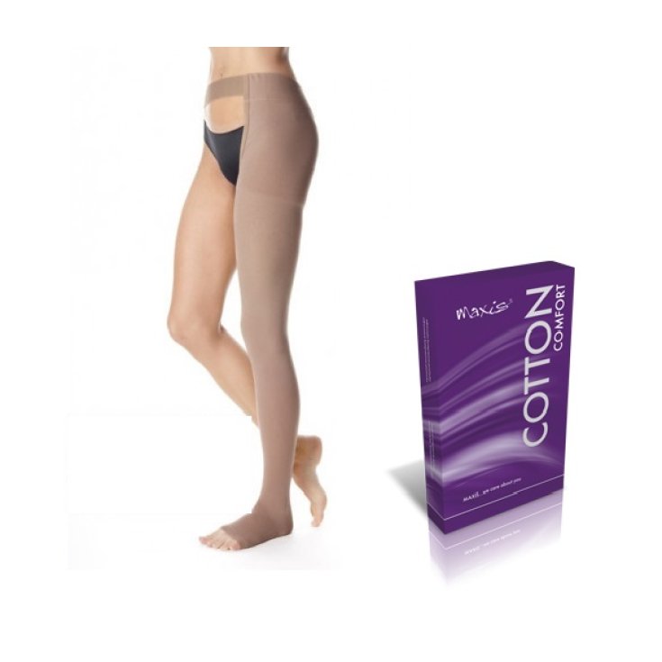 Monocollant sinistro lungo cotton mediven classe di compressione 2 punta aperta 4 y66210