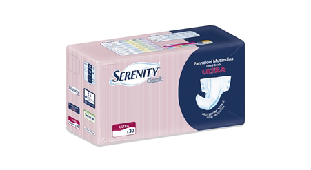 Serenity Classic Pannolone Mutandina UltraSottile Taglia L 30 Pezzi