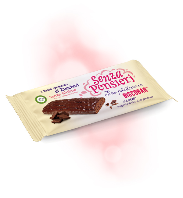 Senza Pensieri Biscobar Barretta Al Cacao Ricoperta Di Cioccolato Fondente Senza Glutine 25 g