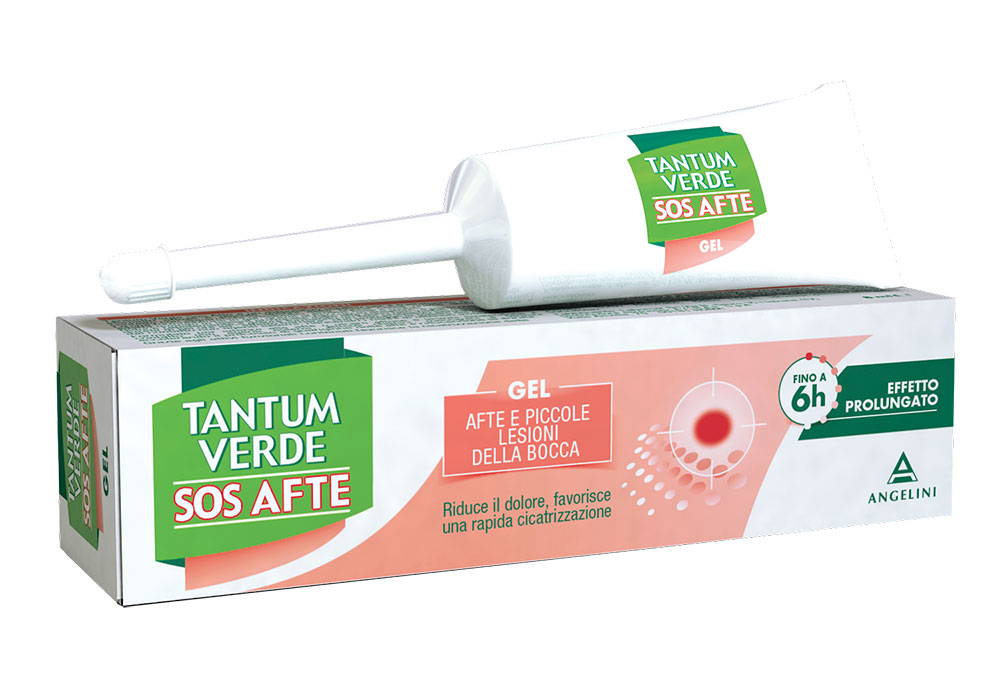 Tantum Verde SOS Afte Gel Contro Afte e Piccole Lesioni della Bocca 8 ml