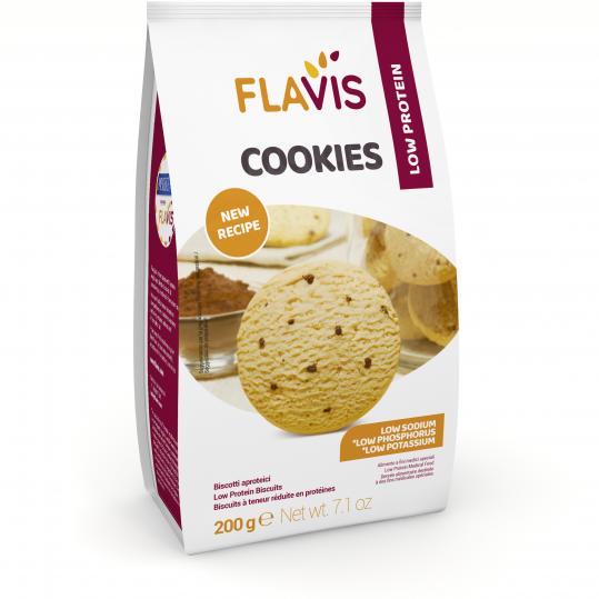 Mevalia Flavis Choco Chip Biscotti Aproteici con Pezzetti di Cioccolato 200 g