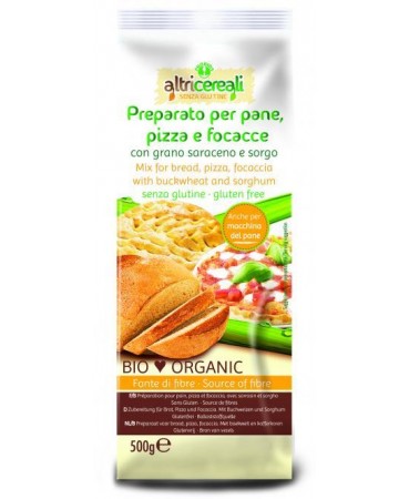 AltriCereali Preparato Per Pane Pizza E Focacce Con Grano Saraceno E Sorgo Biologico 500 g