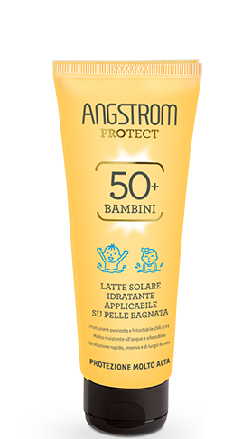 Angstrom Kids Latte Solare Pelle Bagnata SPF 50+ Protezione Bambini 250 ml