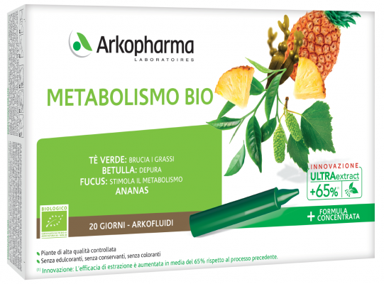 Arkofluidi Metabolismo Bio Integratore Detox 20 Flaconcini