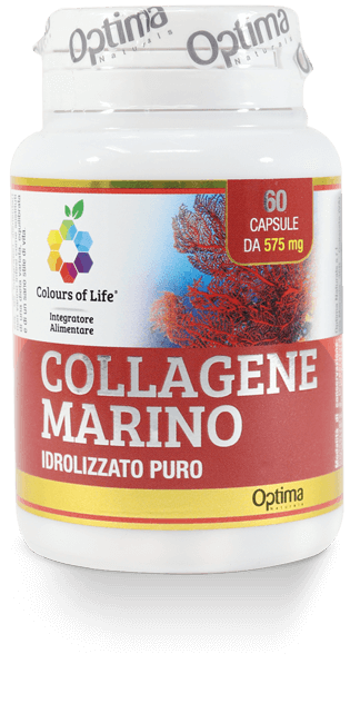 Optima Colours Of Life Collagene Marino Integratore Pelle e Ossa 60 Capsule