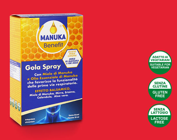 Optima Manuka Benefit Gola Spray Integratore Benessere Cavo Orale 20 ml