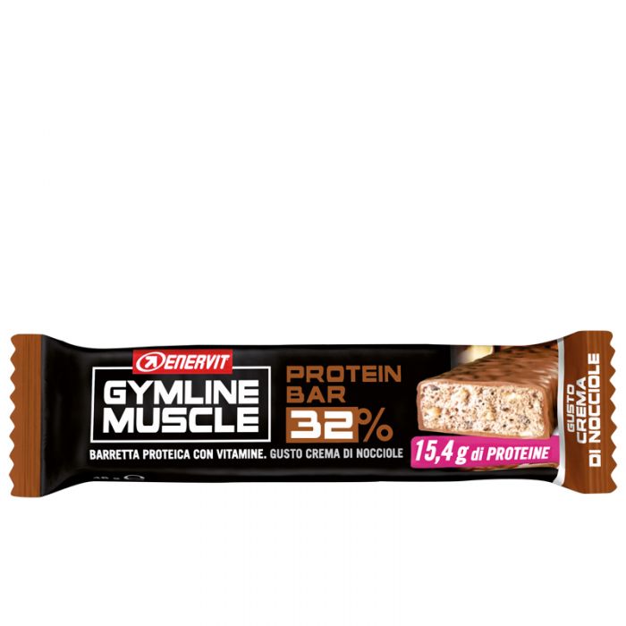 Enervit Gymline Muscle Protein Bar 30% Barretta Proteica Nocciola 48 g