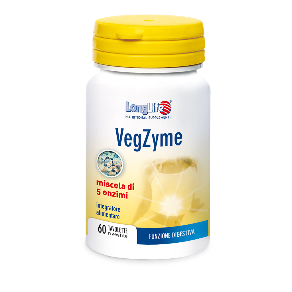 LongLife VegZyme Integratore Digestivo 60 Tavolette