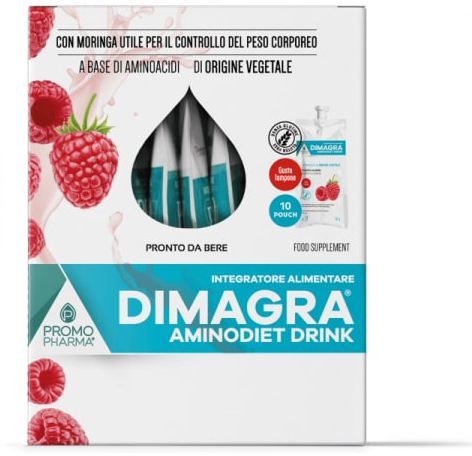 Dimagra Aminodiet Drink Integratore Gusto Lampone 10x80 g