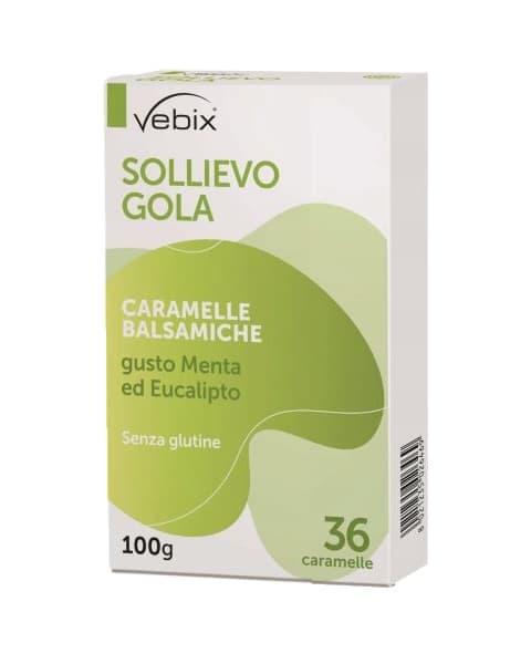 Vebix Nutrients - Sollievo Gola Caramelle Dure Balsamiche, 36 Caramelle