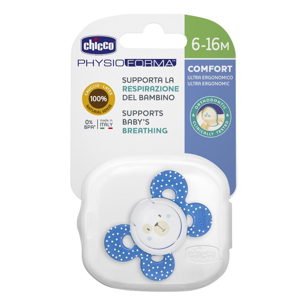 Chicco Succhiotto Comfort Caucciu' Boy 6-16m 1 Pezzo