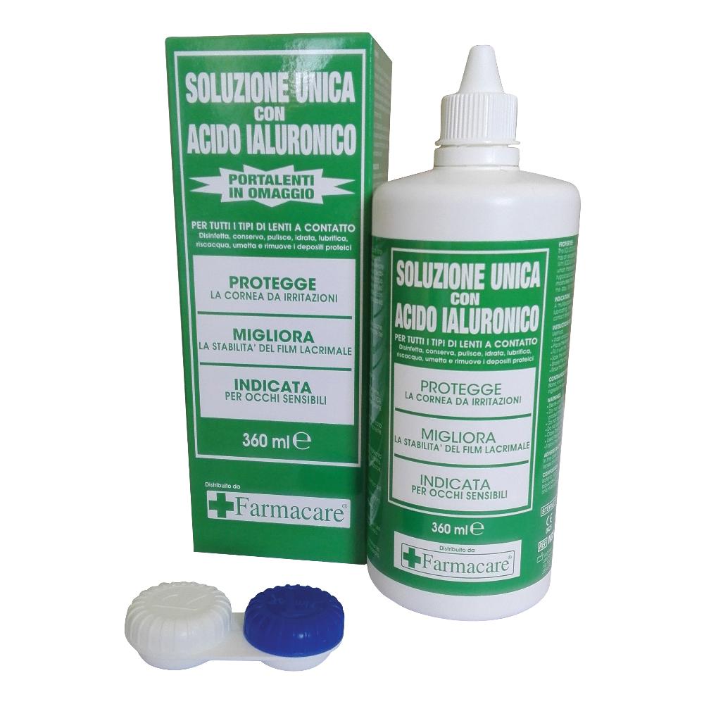 Soluzione unica con acido ialuronico 360 ml + portalenti