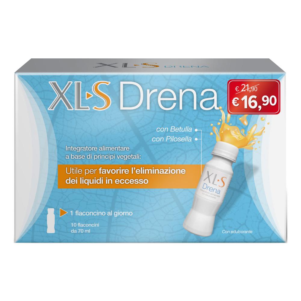 XL-S Drena Integratore Drenante Depurativo 10 Flaconcini PROMO