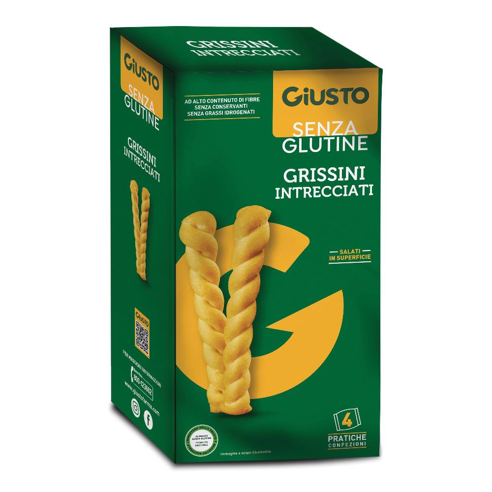 Giusto senza glutine intrecciati grissini 180 g