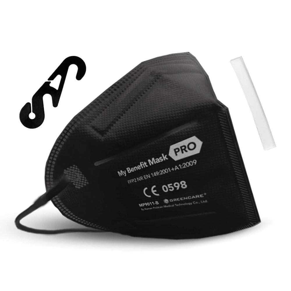 My Benefit Mascherina Protettiva Facciale Filtrante FFP2 NR Nera, 1 Pezzo