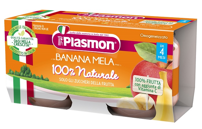 Plasmon Banana Mela Omogeneizzato 2 x 80 g