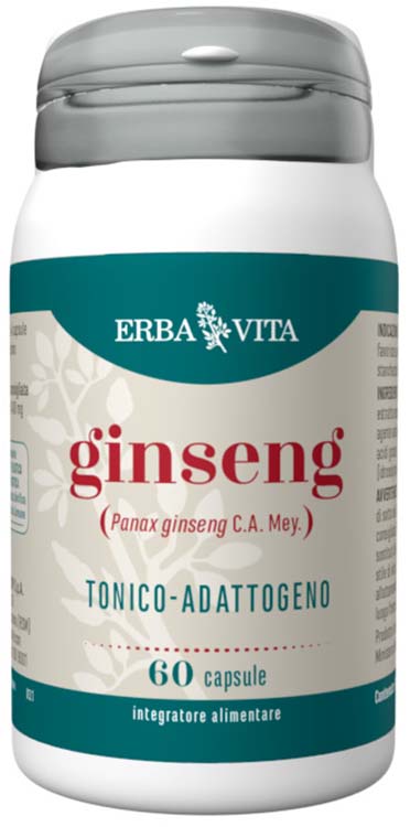 Erba Vita Ginseng Integratore Tonico-Adattogeno 60 Capsule