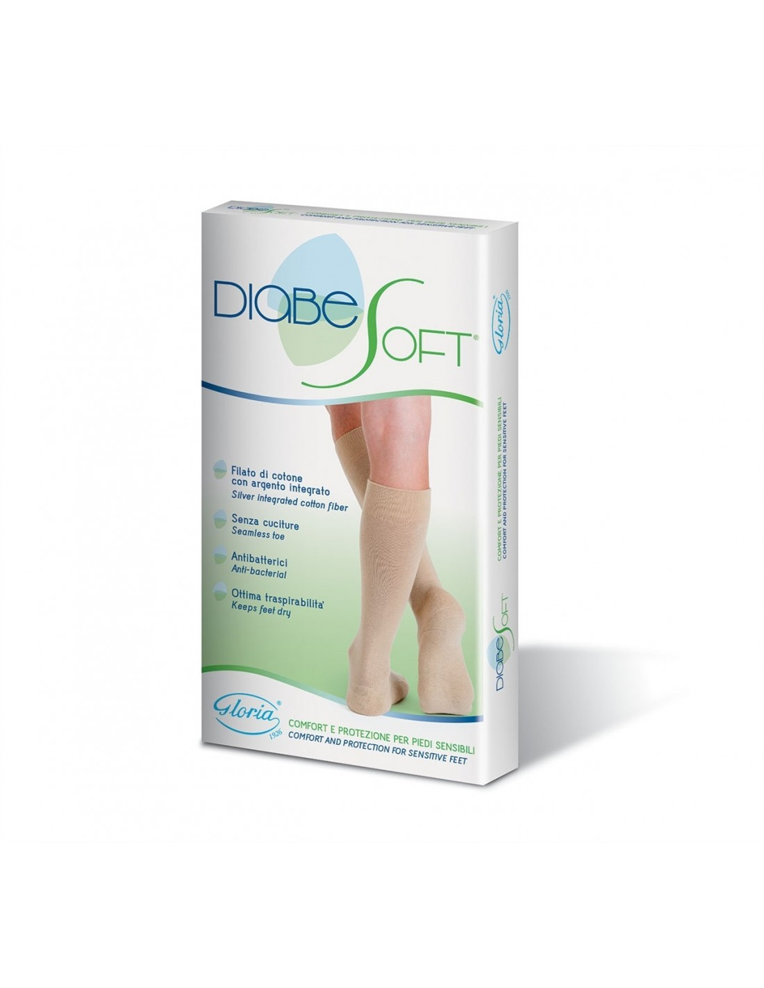 Diabesoft gambaletto beige misura l 1 paio
